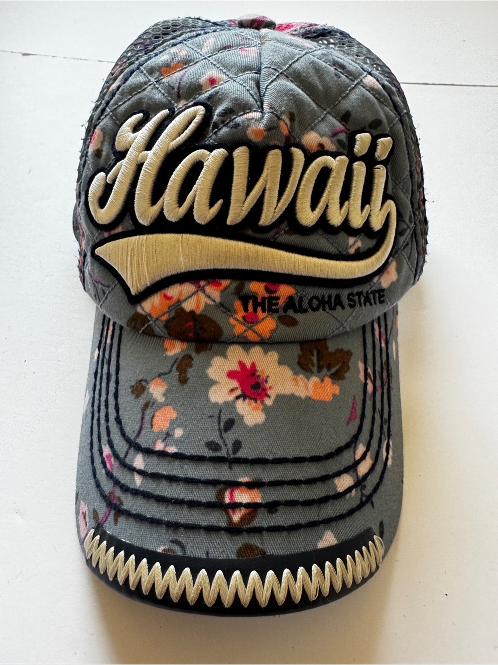 Robin Ruth Baseball Cap HAWAII Mesh Floral Adjustable One Size